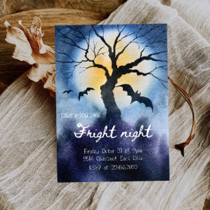 Invitación Halloween de noche brillante - Fiesta espeluznante