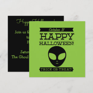 Invitación Halloween de retro tipográfico
