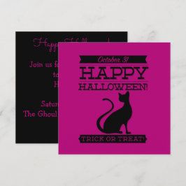 Invitación Halloween de retro tipográfico