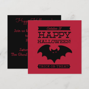 Invitación Halloween de retro tipográfico