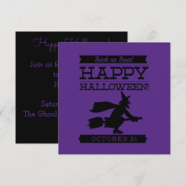 Invitación Halloween de retro tipográfico
