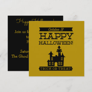 Invitación Halloween de retro tipográfico