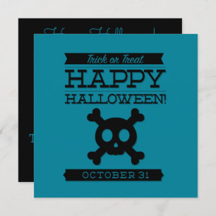 Invitación Halloween de retro tipográfico