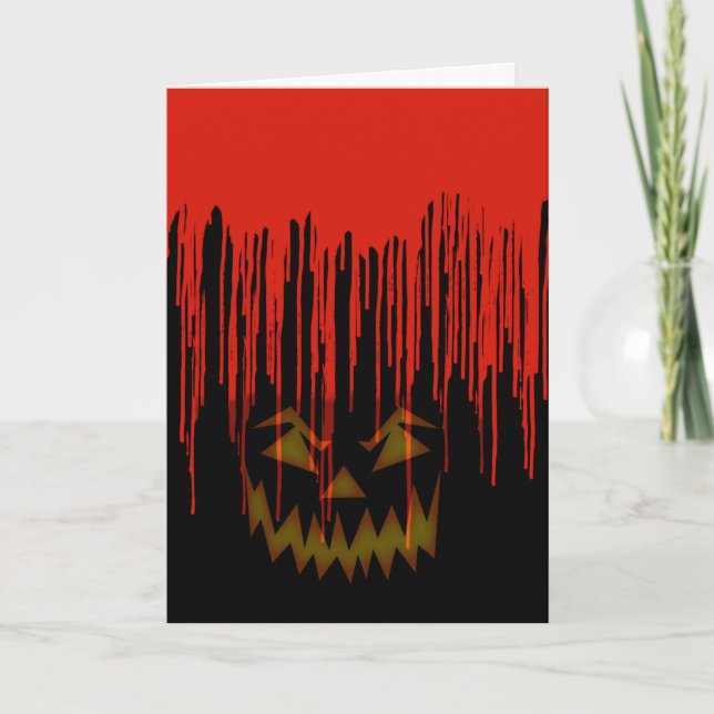Invitación Halloween de sangre espeluznante (Anverso)