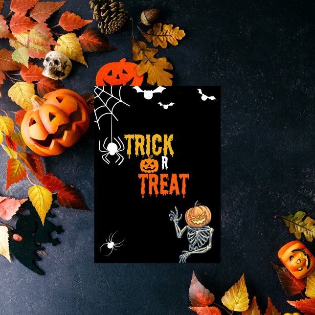 Invitación Halloween de tiempo de trucos o árboles (Subido por el creador)