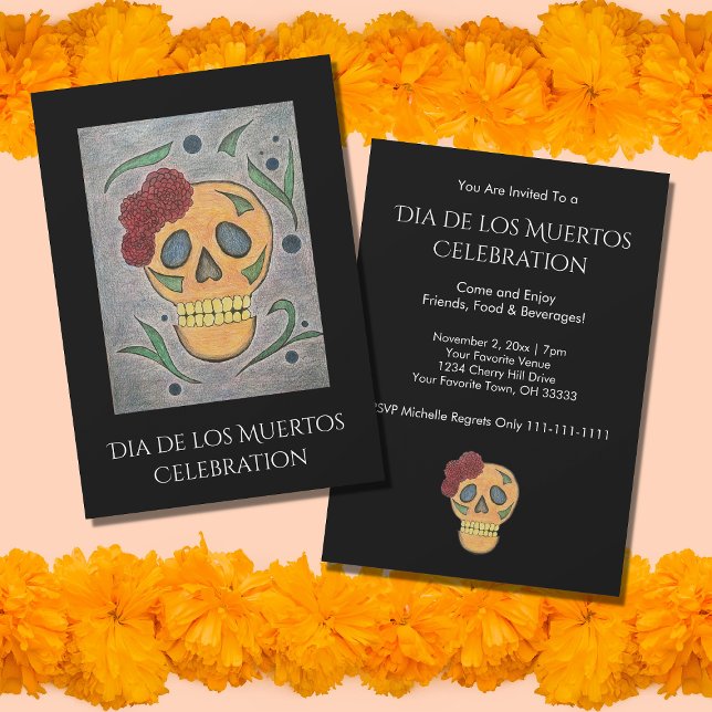 Invitación Halloween del Día de la Calavera del Azúcar Muerta (Subido por el creador)