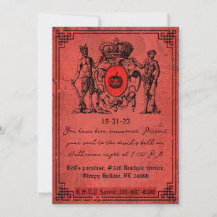 Invitación Halloween del Diablo Rojo