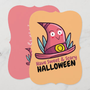 Invitación Halloween dulce y aterrador personalizable