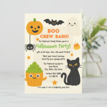 Halloween editable - Bash de pequeños monstruos -