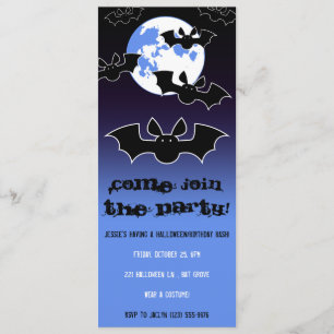 Invitación Halloween/el cumpleaños extravagantemente invita