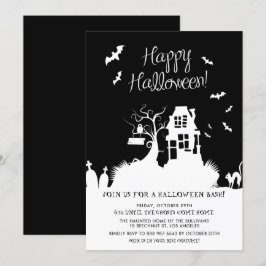 Invitación Halloween en la Casa Negra y Blanca