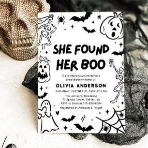 Invitación Halloween encontró su ducha de novia