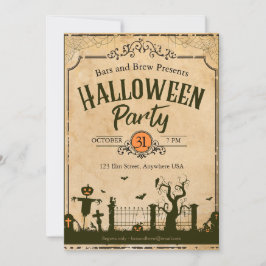Invitación Halloween es sólo un poco espeluznante Fiesta