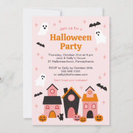 Invitación Halloween espeluznante y adorable