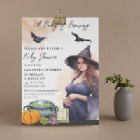 Halloween Está Preparándose Un Bebé Bruja Acuarela