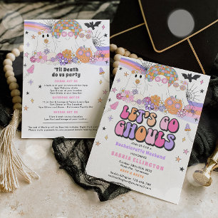 Invitación Halloween Fantasma Bachelorette Let's Go Ghouls