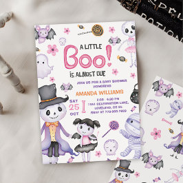 Invitación Halloween Fantasma Bebé Fiesta de ducha