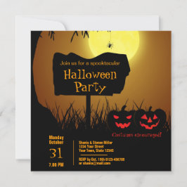 Invitación Halloween Fantasma Feliz