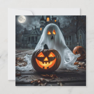 Invitación Halloween fantasma generado por IA