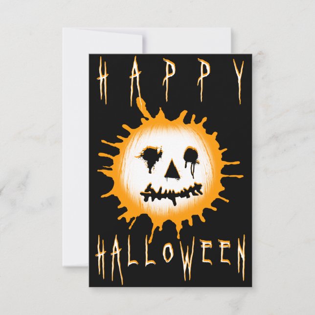 Invitación halloween feliz splatolantern (Anverso)