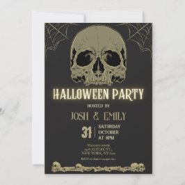 Invitación Halloween Fiesta adulto Scull