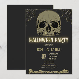 Invitación Halloween Fiesta adulto Scull