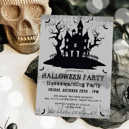 Invitación Halloween Fiesta calentador de casas Fiesta Gray H