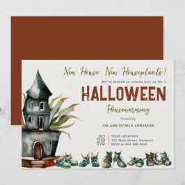 Invitación Halloween Fiesta Calentador de casas Planta de zap