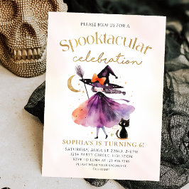 Invitación Halloween, Fiesta cutáneo de la bruja