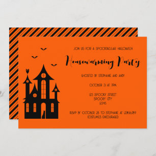 Invitación Halloween Fiesta de Calentamiento Domiciliario Cas