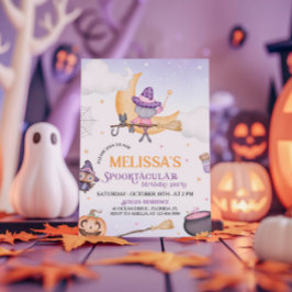 Invitación Halloween fiesta de cumpleaños de bruja pura Spook