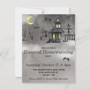 Invitación Halloween, Fiesta de inauguración embrujada