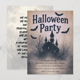 Invitación Halloween Fiesta de la Mansión de Brujas