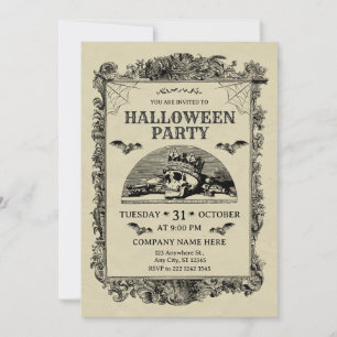 Invitación Halloween, Fiesta de la oficina de cosecha negra y