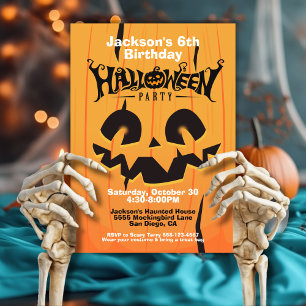 Invitación Halloween Fiesta de truco de cumpleaños o tratamie