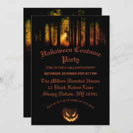 Invitación Halloween Fiesta del bosque