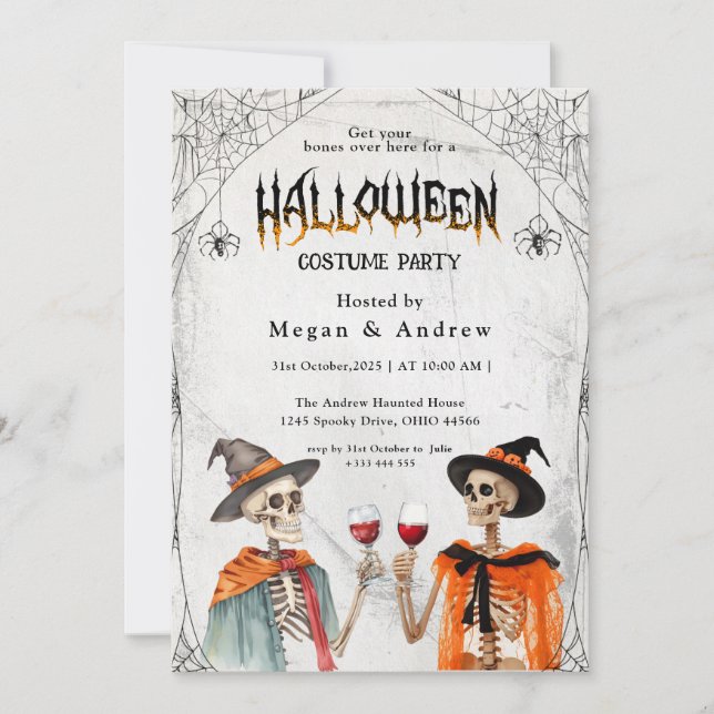 Invitación Halloween, Fiesta familiar anual (Anverso)