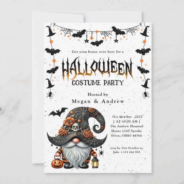 Invitación Halloween, Fiesta familiar anual (Anverso)