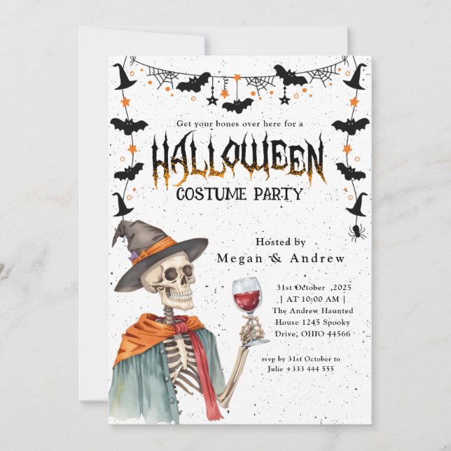 Invitación Halloween, Fiesta familiar anual (Anverso)