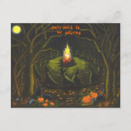 Invitación Halloween, fiesta, invitaciones, hogueras, brujas