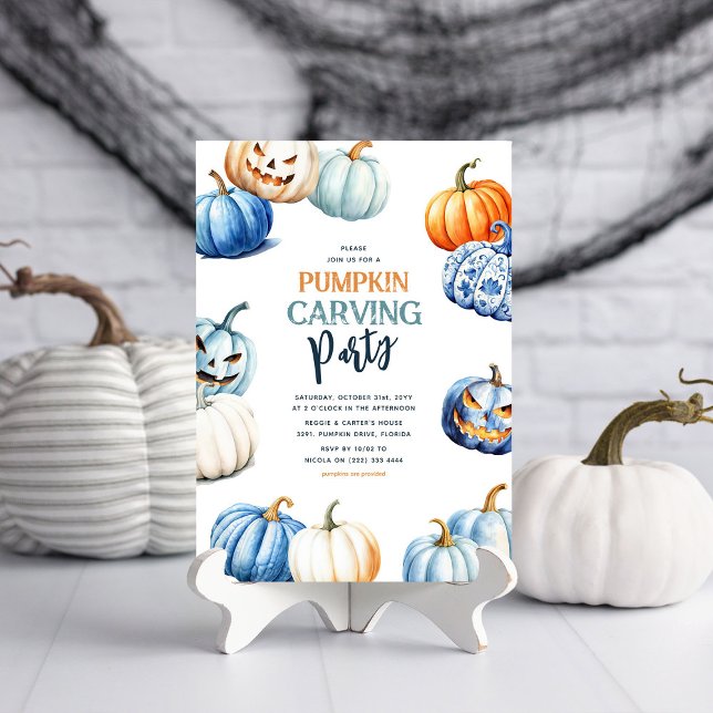 Invitación Halloween, Fiesta tallador de calabaza (Subido por el creador)