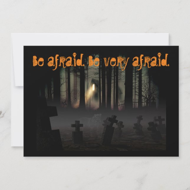 INVITACIÓN HALLOWEEN FOREST CEMENTERY - TENGAN MIEDO, TENGAN  (Anverso)