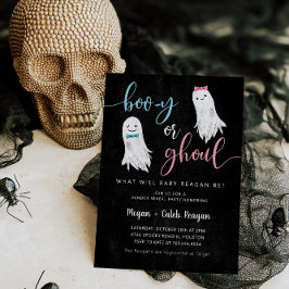 Invitación Halloween Gender Reveal Invitation | Booy or Ghoul