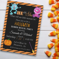 Halloween Género Bebé revelar Fiesta Naranja