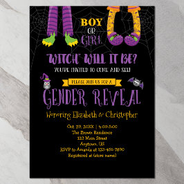 Invitación Halloween Género revela Baby Shower