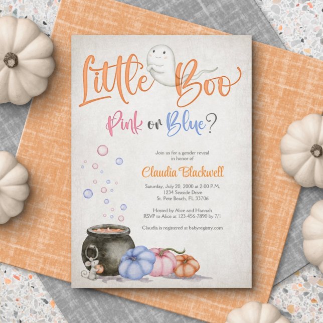 Invitación Halloween Género revela Baby Shower (Subido por el creador)
