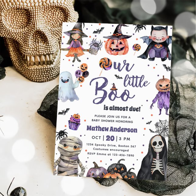 Invitación Halloween Ghost Baby Shower Fiesta (Subido por el creador)