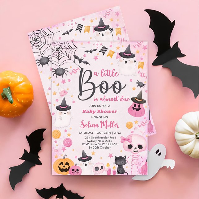 Invitación Halloween Ghost Baby Shower Fiesta (Subido por el creador)