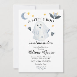 Invitación Halloween Ghost Little Boo Baby Shower