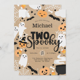 Invitación Halloween Ghost Pumpkin 2nd Birthday Party